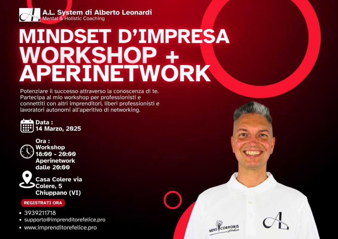 2° Workshop con Aperinetwork: Autostima e Networking per il Successo!